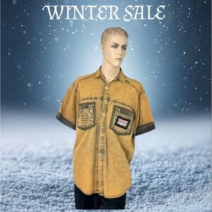 EXHAUST AUTHENTIC JEANS Men's Shirt { Medium : 16 ¾ - 17 / 20 ½ - 21 }